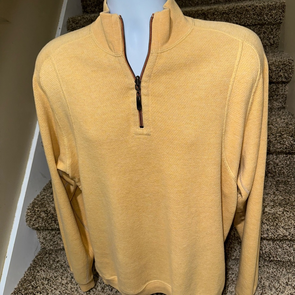 Men's Quarter-Zip Sweater Pullover - Yellow